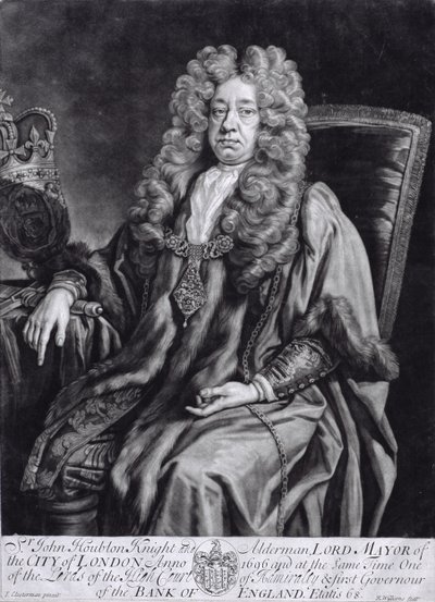 Sir John Houblon (1632-1711), R. Williamsin kaiverrus tekijältä Johann Closterman