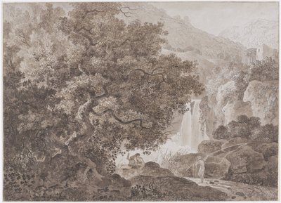 Metsäinen vuoristomaisema (Tivoli) tekijältä Johann Conrad Steiner