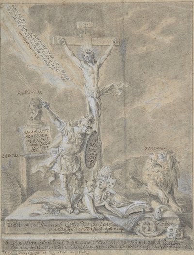 Allegoria kristillisistä hyveistä, 1746. tekijältä Johann Elias Ridinger