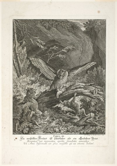 Fable III, levy kolme kirjasta Instructive Fables of the Realm of Theire tekijältä Johann Elias Ridinger