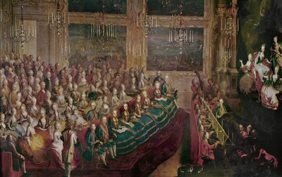 Il Parnasso Confuso Christoph Willibald Gluckin ooppera ... (öljy kankaalle) tekijältä Johann Franz Greipel