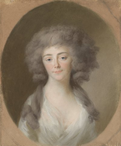 Louisa Isabella Alexandrina Augusta von Kirchberg (1772-1827). Nassau-Weilburgin prinssin Frederick Williamin vaimo ja Nassau-Weilburgin Augusta Maria Carolinan käly tekijältä Johann Friedrich August Tischbein