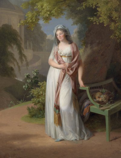 Margravie Luise von Anhalt-Dessau (Anhalt Dessau) (1750-1811) muotokuva (Louise de Brandenburg Schwedt) par Tischbein, Johann Friedrich August (1750-1812). Öljy kankaalle, koko: 94x72 tekijältä Johann Friedrich August Tischbein