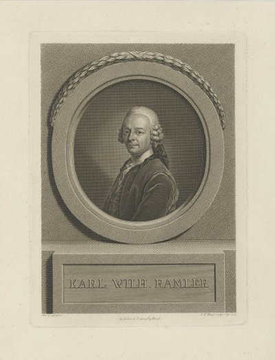 Karl Wilhelm Ramlerin muotokuva 1725-1798, 1774. tekijältä Johann Friedrich Bause