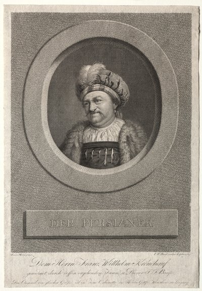 Persia - Franz Wilhelm Kreuchaufin muotokuva tekijältä Johann Friedrich Bause