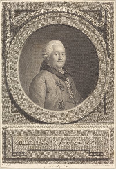 Christian Weisse tekijältä Johann Friedrich Bause after Anton Graff