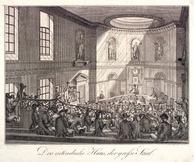 East India House, Lontoo, 1808 tekijältä Johann Friedrich Boettger