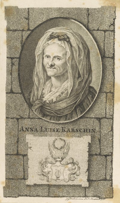 Anna Louisa Karschin muotokuva 1722-1791, 1796. tekijältä Johann Friedrich Krethlow
