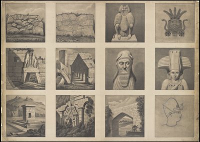 Kokoelma Waldeckin alkuperäisiä mesoamerikkalaisia taideteoksia, laatikko 20/22 tekijältä Johann Friedrich Maximilian von Waldeck