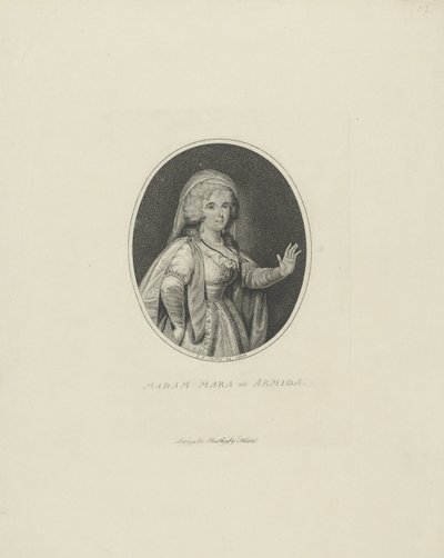 Gertrud Elisabeth Mara, os. Schmeling 1749-1833 Armidana, 1801. tekijältä Johann Friedrich Schröter