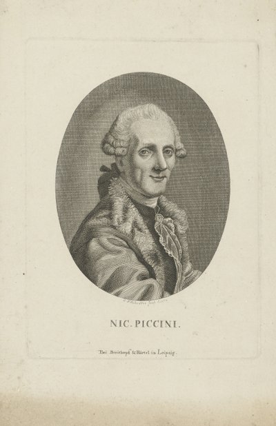 Säveltäjä Niccolò Piccinnin muotokuva 1728-1800, n. 1790. tekijältä Johann Friedrich Schröter