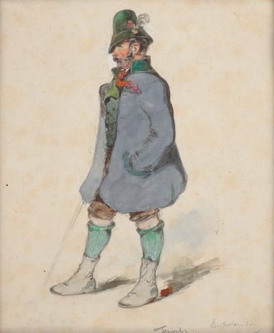Viljelijä Berchtesgadner-asussa tekijältä Johann Friedrich Treml