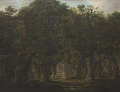 Muistomerkki tammimetsässä tekijältä Johann Friedrich Weitsch