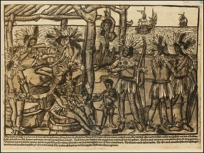 Johann Froschauerin 1500-luvun kuvitus intiaaneista. tekijältä Johann Froschauer