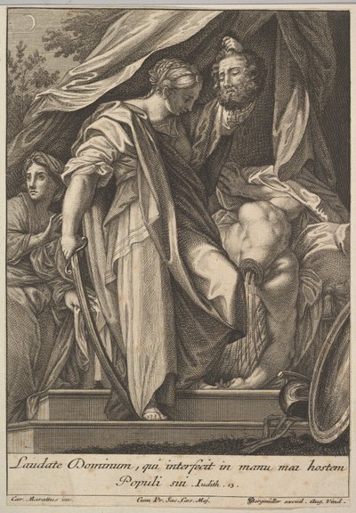 Judith surmasi Holofernesin, 1705-62. tekijältä Johann Georg Bergmuller