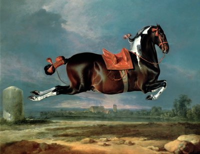 Cehero-hevonen nousee selkään. tekijältä Johann Georg Hamilton