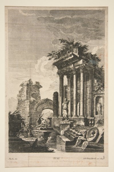 Capriccio roomalaisten raunioiden kanssa tekijältä Johann Georg Hertel