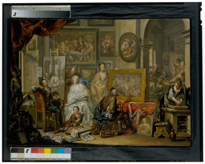 Taiteilijan työhuone tekijältä Johann Georg Platzer