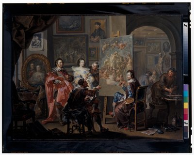 Maalarin ateljee tekijältä Johann Georg Platzer
