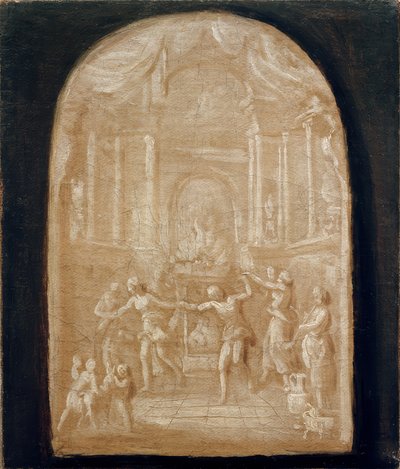 Tanssi uhrin alttarin ympärillä tekijältä Johann Georg Schütz