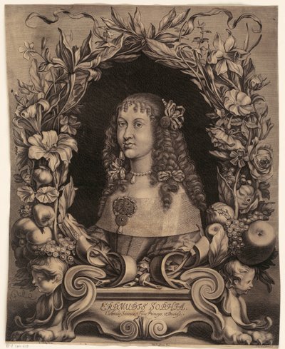 Brandenburg-Bayreuthin markkreivikunnan Erdmuthe Sophian muotokuva tekijältä Johann Georg Waldreich