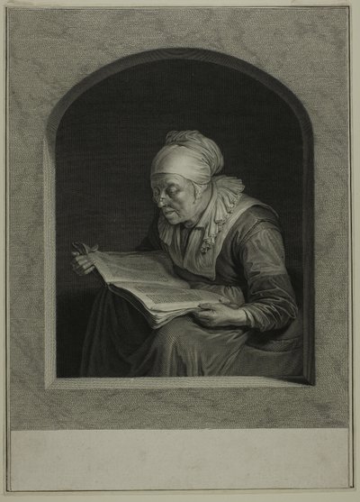 La Liseuse (Nainen lukemassa) tekijältä Johann Georg Wille