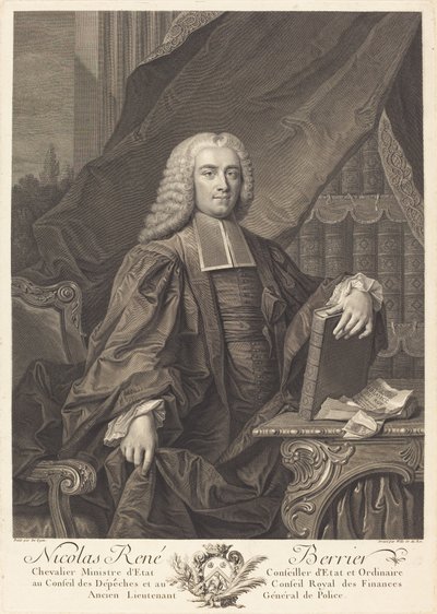 Nicolas Rene Berryer tekijältä Johann Georg Wille after Jean François Delyen