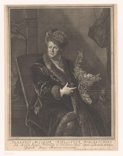 Kultaseppä Johann Melchior Dinglingerin muotokuva tekijältä Johann Georg Wolffgang