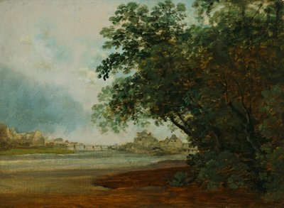 Isar mit Praterinsel tekijältä Johann Georg von Dillis