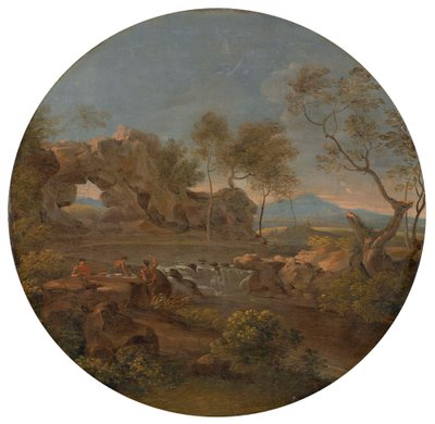 Eteläinen maisema kalliokaarilla tekijältä Johann Georg von Dillis