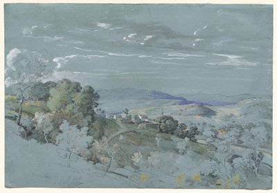 Umbrian kukkulat Perugian lähellä tekijältä Johann Georg von Dillis