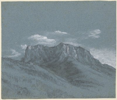 Rauschberg, n.1800 (mustaa liitua, grafiittia ja valkoista guassia). tekijältä Johann Georg von Dillis