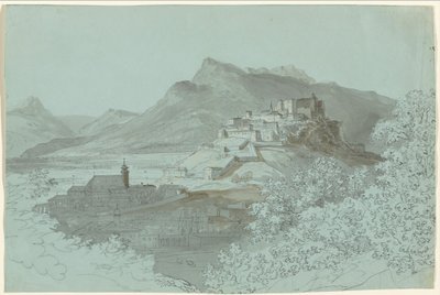 Näkymä Salzburgiin tekijältä Johann Georg von Dillis