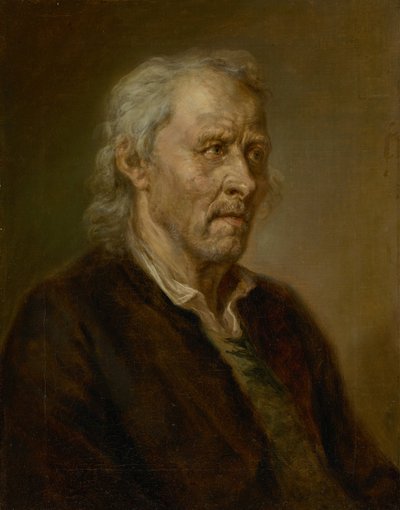 Muotokuva vanhasta miehestä, jolla on valkoiset hiukset tekijältä Johann Georg von Edlinger