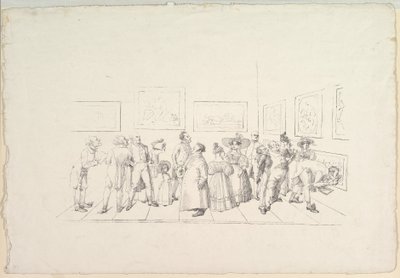 Yleisö näyttelyssä, 1831. tekijältä Johann Gottfried Schadow