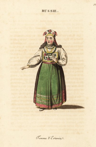 Naimisissa oleva virolainen nainen tekijältä Johann Gottlieb Georgi
