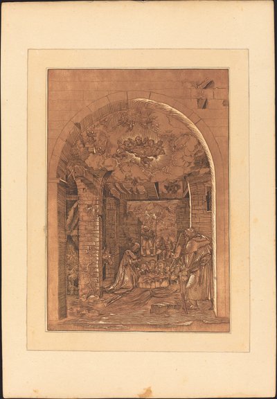 Paimenten palvonta tekijältä Johann Gottlieb Prestel after a 16th Century German Artist