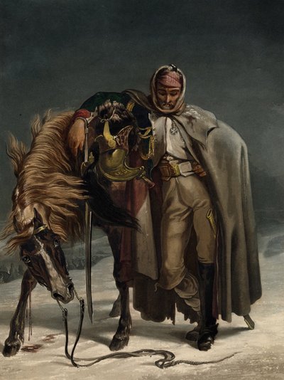 Sveitsin vartijoiden draguuni Venäjän kampanjassa, noin 1812 tekijältä Johann Heinrich Bleuler