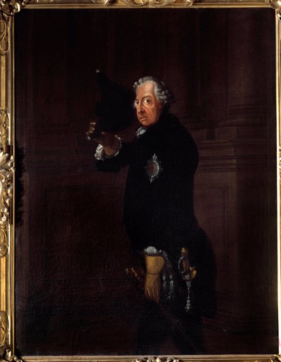 Muotokuva Frederic II:sta nimeltä Frederic the Great, Preussin kuningas (1712-1786) Johann Heinrich Franken (1738-1792) maalaus 1764 Berliini, Kansallisgalleria tekijältä Johann Heinrich Francke