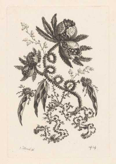 Kukkia marjoilla Fleures Baroque (sarjan nimi) tekijältä Johann Heinrich  Hess