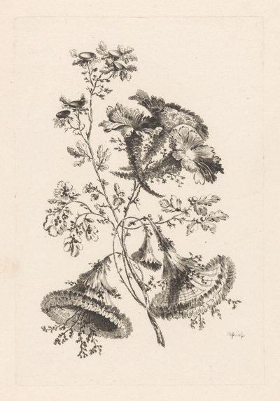 Kolmion muotoiset kukat Fleures Baroque (sarjan nimi) tekijältä Johann Heinrich  Hess