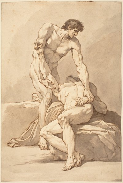 Kaksi alaston miestä tekijältä Johann Heinrich Lips