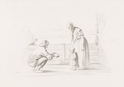 Ensiaskeleet The Children of the Sea (otsikko esineessä) tekijältä Johann Heinrich Maria Hubert Rennefeld