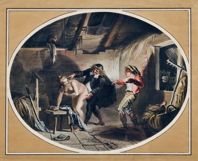 Compere Pierren tamma. (kaiverrus ja akvarelli tekijältä Johann Heinrich Ramberg