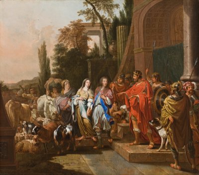 Abraham ja Saara ennen Abimelekia, 1681 tekijältä Johann Heinrich Roos