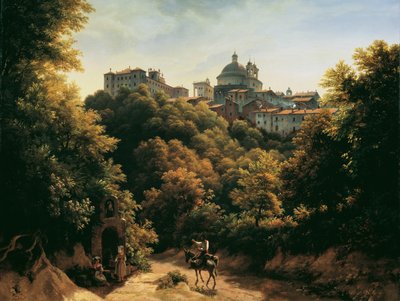 Näkymä Aricciaan tekijältä Johann Heinrich Schilbach