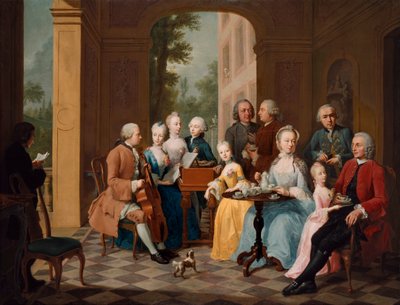Timmermannin perhe, kirjoittanut Johann Heinrich Tischbein vanhempi. tekijältä Johann Heinrich Tischbein