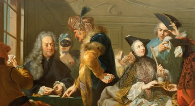 Pelaajat aulassa tekijältä Johann Heinrich Tischbein