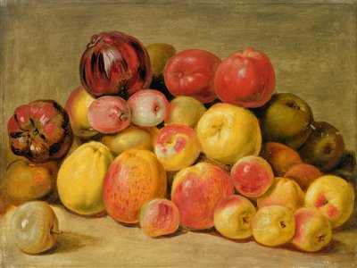 Hedelmäpalat (öljy tammilevylle) tekijältä Johann Heinrich Wilhelm Tischbein