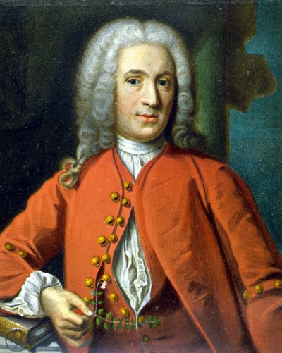 Carl Von Linné ruotsalainen luonnontieteilijä ja kirjailija (1707 - 1778) - J. H. Scheffel, Tycho Tullbergin teoksessa Linnén muotokuva tekijältä Johann Henrik Scheffel